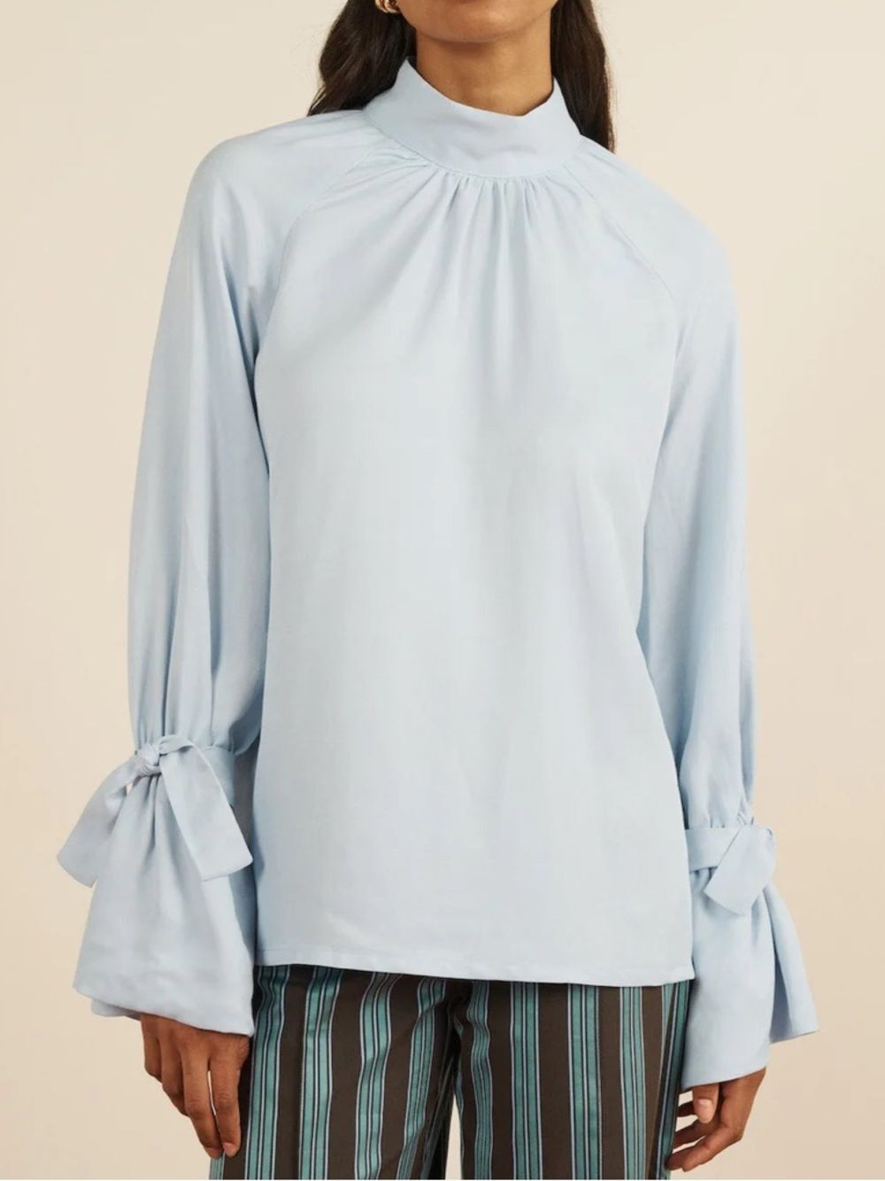 Maria De La Orden Bosco Shirt Light Blue NWT 40